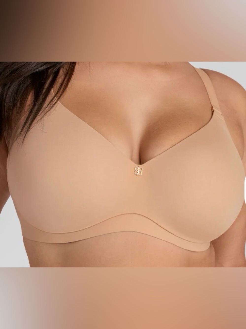 Honeylove CloudEmbrace Nude “Sand” Seamless Everyday Bra Size 44C NWT